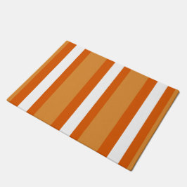 Felpudo Rayas marrones, naranjas y blancas