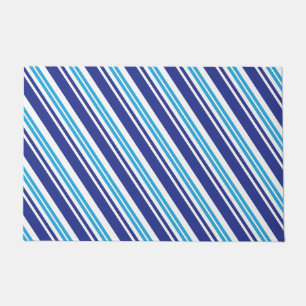 Felpudo Rayo de menta azul