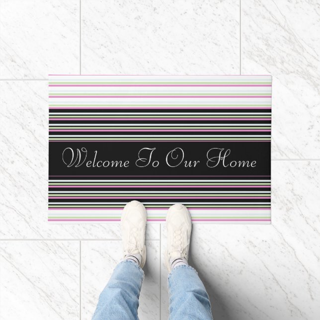 Felpudo Rayo rosa verde y azul (Interior)