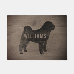 Felpudo Raza de perro personalizada Shar-Pei Silhouette ch