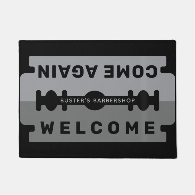 Felpudo Razor Blade Welcome Mat Personalize (Anverso)