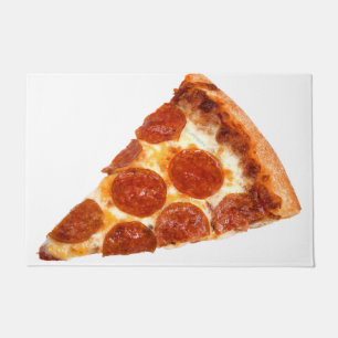 Felpudo Rebanada de pizza de pepperoni clásica de Slippery