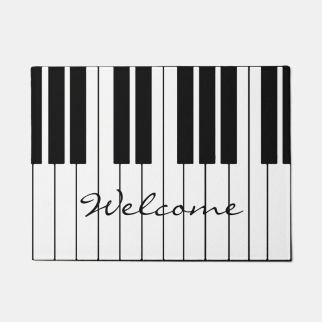 Felpudo RECEPCIÓN 18" del PIANO x 24" estera de puerta (Anverso)