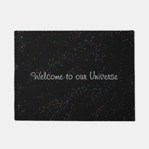 Felpudo Recepción a nuestra diversión del universo