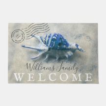 Recepción con monograma azul del nombre del