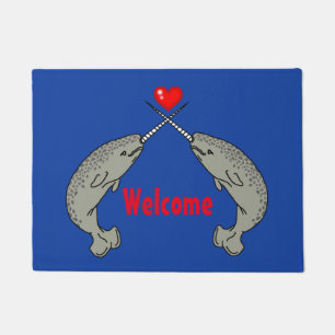 Felpudo Recepción cruzada de Narwhal del cuerno
