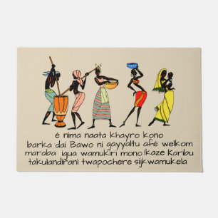 Felpudo Recepción en 12 idiomas africanas