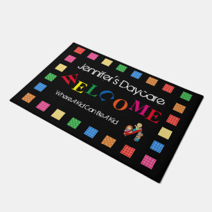 Felpudo Recepción personalizada de la guardería de la