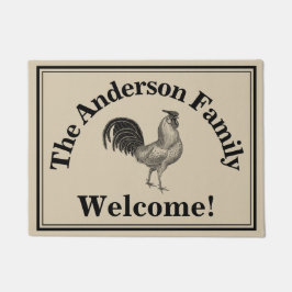 Felpudo Recepción rústica de la familia de encargo del