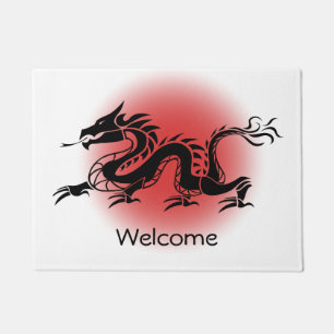 Felpudo Recepción tradicional china del dragón