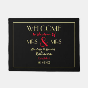 Felpudo Recién casados Sra. y Sra. Boda Personalizada Gift