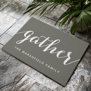Felpudo Recolección - Caligrafía moderna con nombre famili