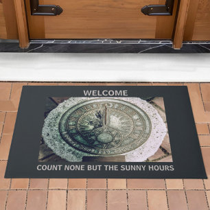 Felpudo Recuento Nada Menos Que Horas Sundial Welcome