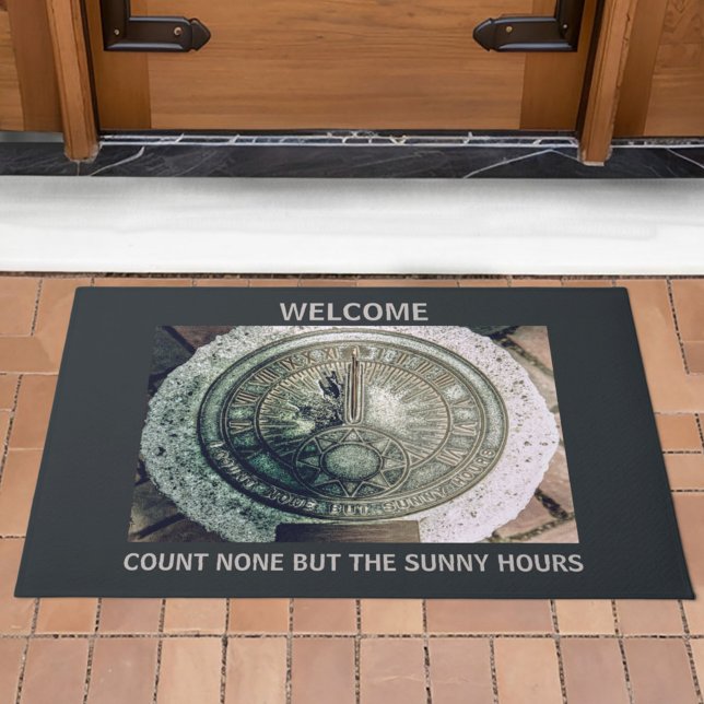 Felpudo Recuento Nada Menos Que Horas Sundial Welcome (Subido por el creador)