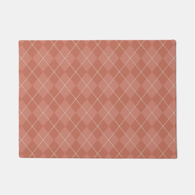 Felpudo Red Argyle Doormat (Anverso)