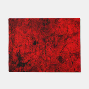 Felpudo Red Black grunge arte gráfico abstracto