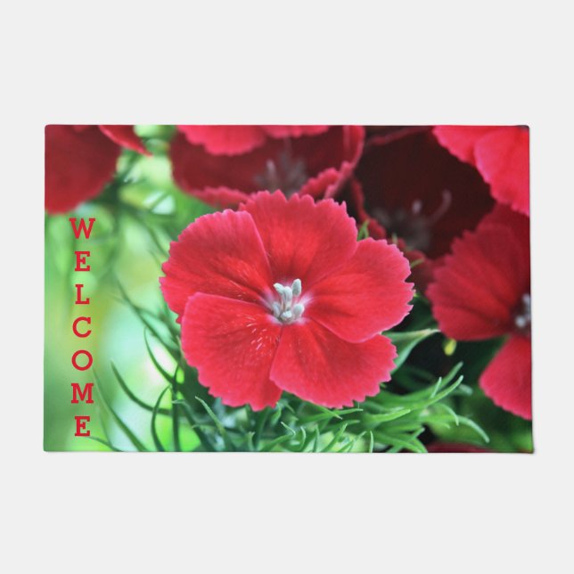 Felpudo Red Dianthus Door Mat (Anverso)