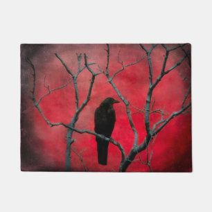 Felpudo Red Sky Black Crow