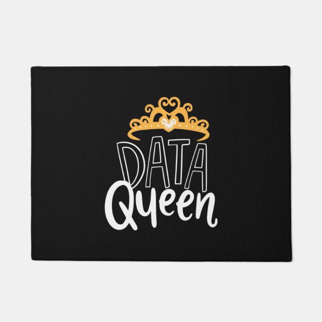 Felpudo Regalo científico | Orgullosa Reina de datos (Anverso)