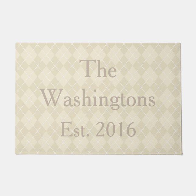 Felpudo Regalo clásico personalizado de felpa de bienvenid (Anverso)