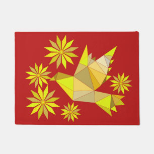 FELPUDO REGALO DE ARTE CREATIVO FLOWER BIRD
