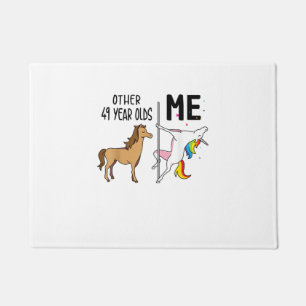 Felpudo Regalo de cumpleaños de otros unicornios de 49 año