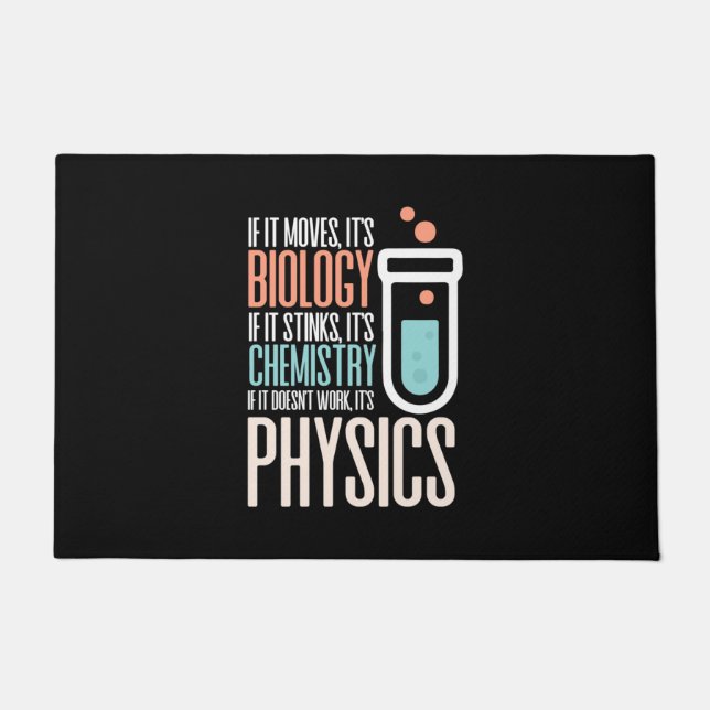 Felpudo Regalo de cumpleaños | Si Se Mueve Es Biología (Anverso)
