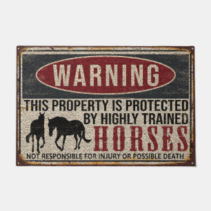 Felpudo Regalo de los amantes de los caballos, Doormat del