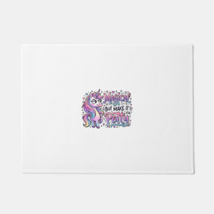 Felpudo Regalo de Tipografía Mágica de Unicornio pero Hazl