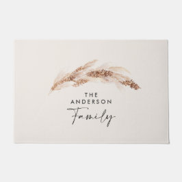 Felpudo Regalo económico moderno de la familia de pampas