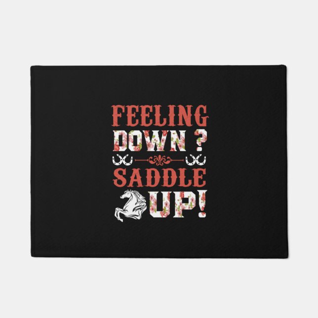 Felpudo Regalo ecuestre | Sensación de bajada de la silla  (Anverso)