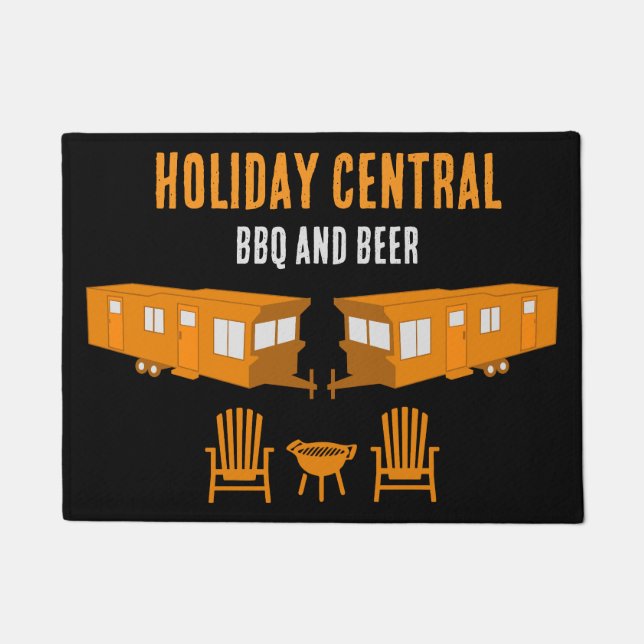 Felpudo Regalo estático de la casa de la caravana (Anverso)