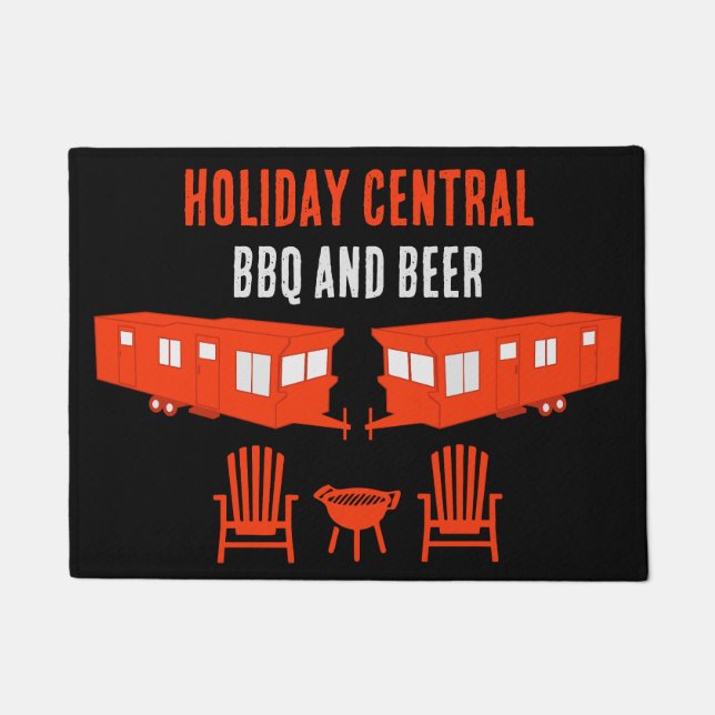 Felpudo Regalo estático de la casa de la caravana (Anverso)