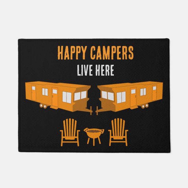 Felpudo Regalo estático de la casa de la caravana (Anverso)