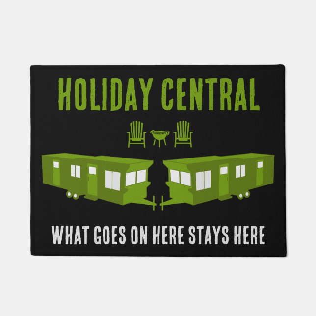 Felpudo Regalo estático de la casa de la caravana (Anverso)