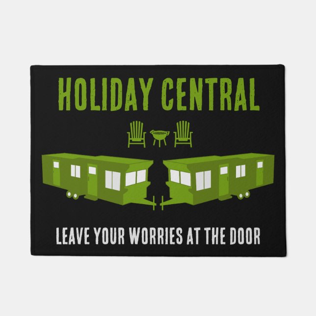 Felpudo Regalo estático de la casa de la caravana (Anverso)