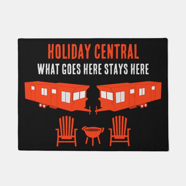 Felpudo Regalo estático de la casa de la caravana (Anverso)