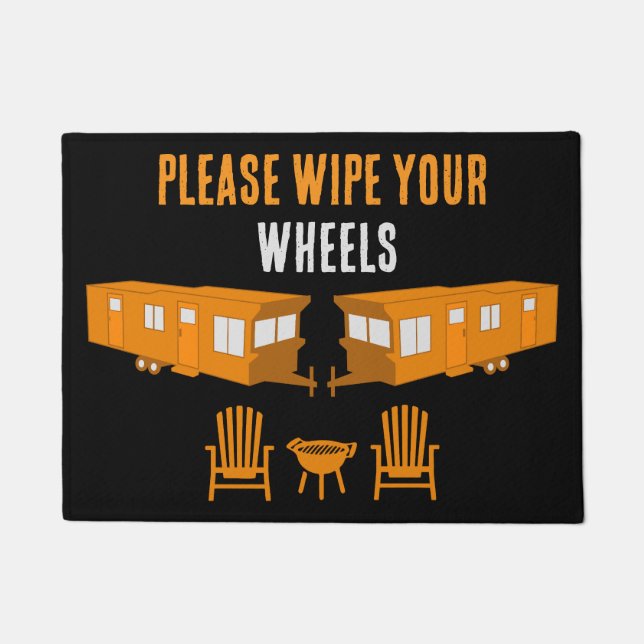 Felpudo Regalo estático de la casa de la caravana (Anverso)