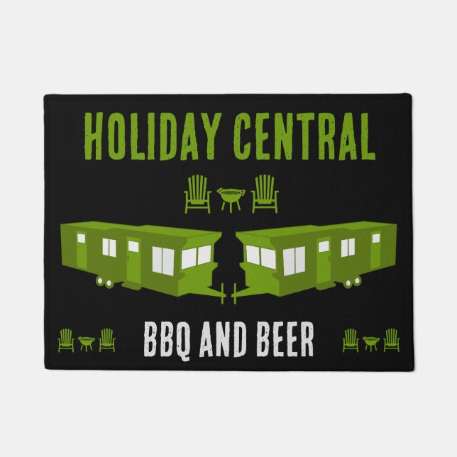 Felpudo Regalo estático de la casa de la caravana (Anverso)