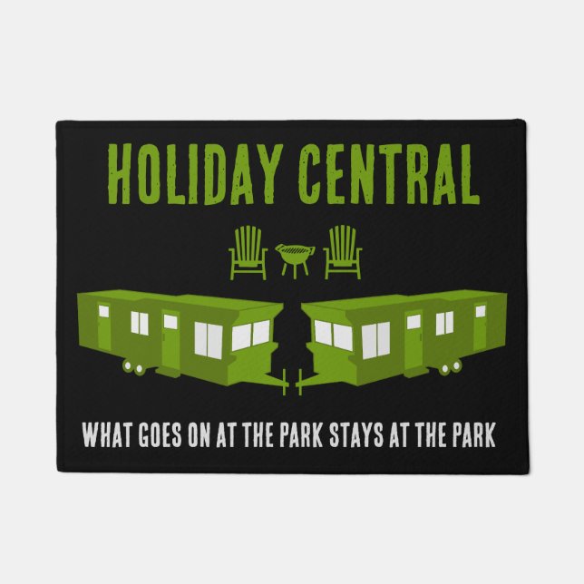 Felpudo Regalo estático de la casa de la caravana (Anverso)