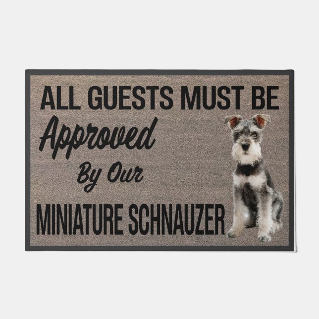 Felpudo Regalo Schnauzer en miniatura, Personalizado perso (Anverso)