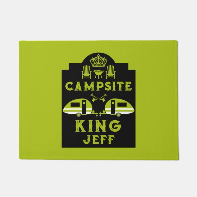 Felpudo Regalos De Campsite King Para Campers (Anverso)