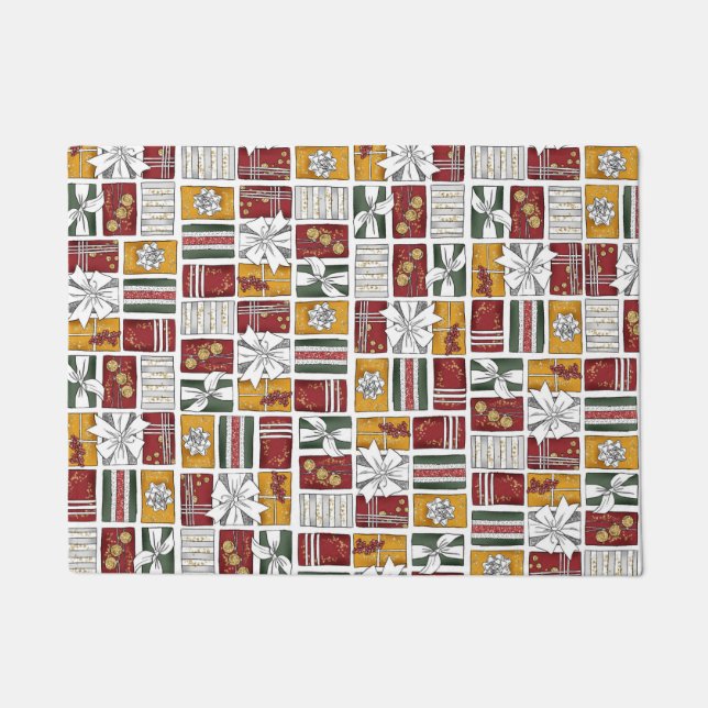 Felpudo Regalos navidades con barba (Anverso)