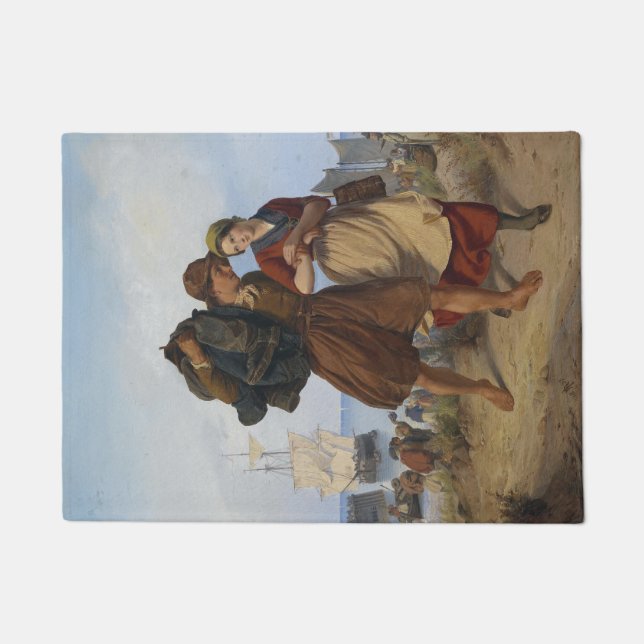 Felpudo Regreso del pescador (por Rudolf Jordan) (Anverso)