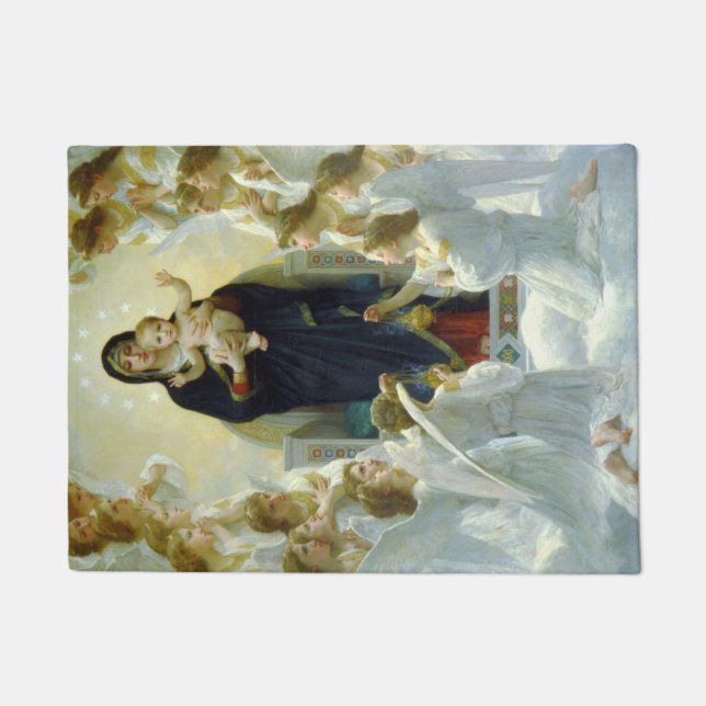 Felpudo Reina de los ángeles (por Bouguereau) (Anverso)