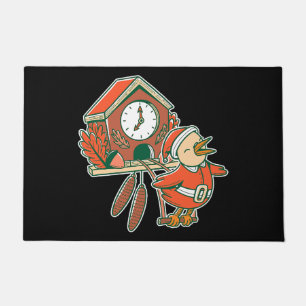 Felpudo Reloj cucino de navidades, Black Forest bird Xmas