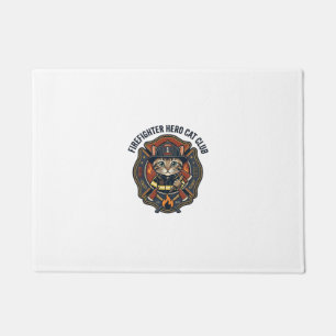 Felpudo Remera gráfica de gato héroe bombero - Bombero