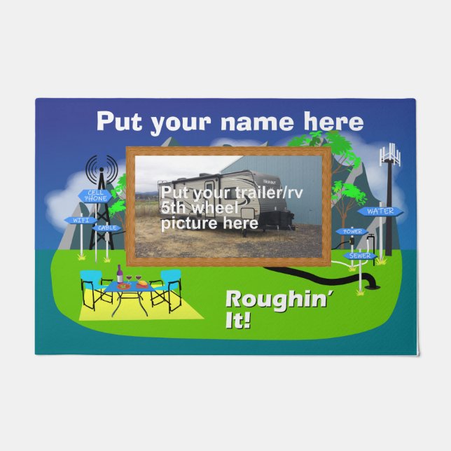 Felpudo remolque de viaje personalizado Doormat/rv/5th (Anverso)