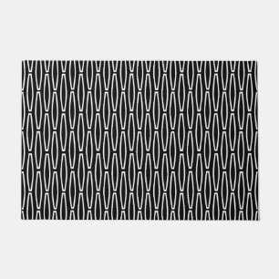 Felpudo Repetición geométrica blanca