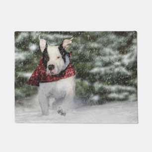 Felpudo Rescate de bulldoges cayendo por la nieve